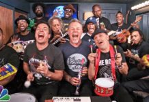 I Metallica, ospiti al “The Tonight Show” di Jimmy Fallon, eseguono una versione insolita e divertente di "Enter Sandman".
