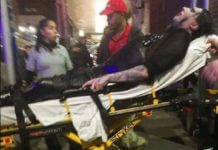 Marilyn Manson in barella