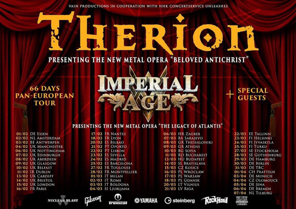 Therion – Beloved Antichrist – Imperial Age – Tour 2018